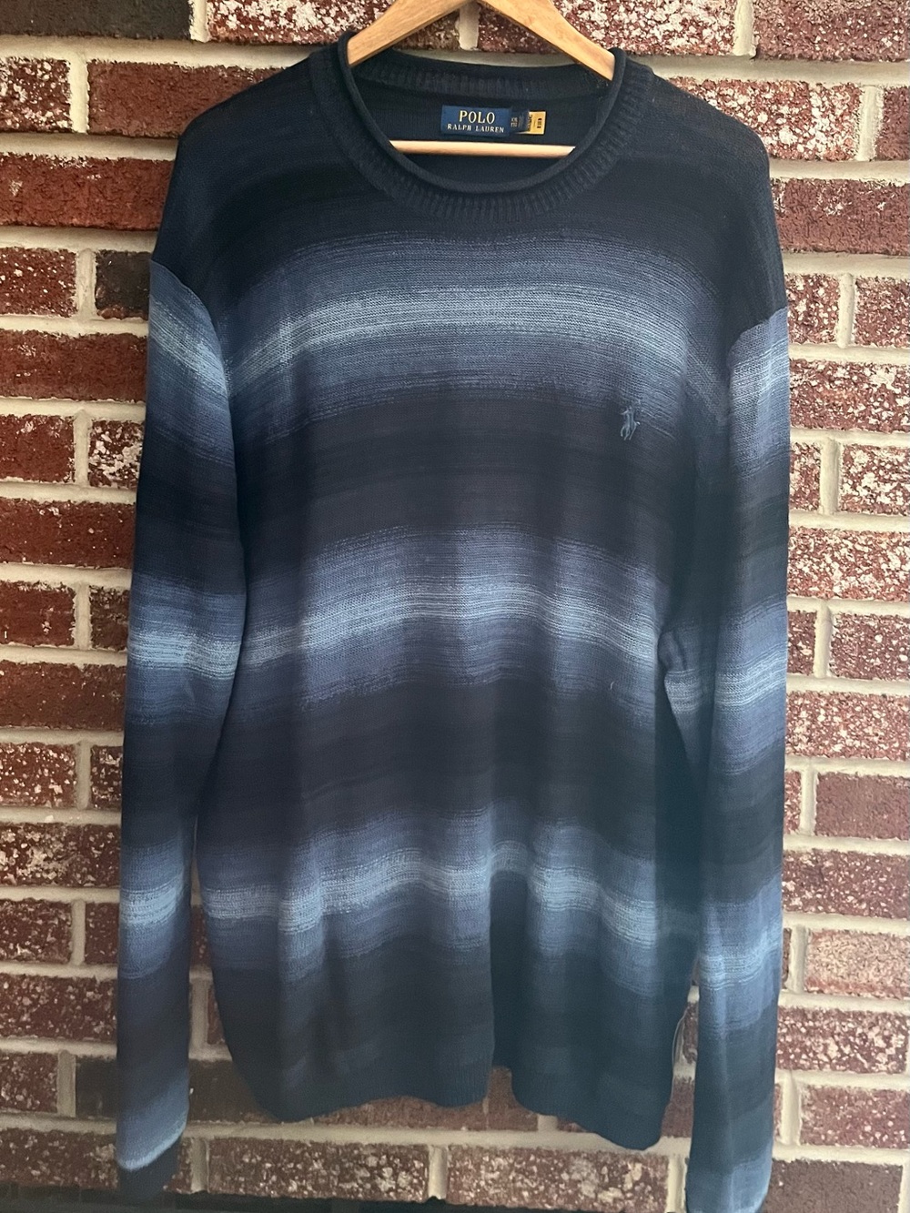 Ralph Lauren -Blue Ombre Striped -Crewneck Sweater (NWOT)